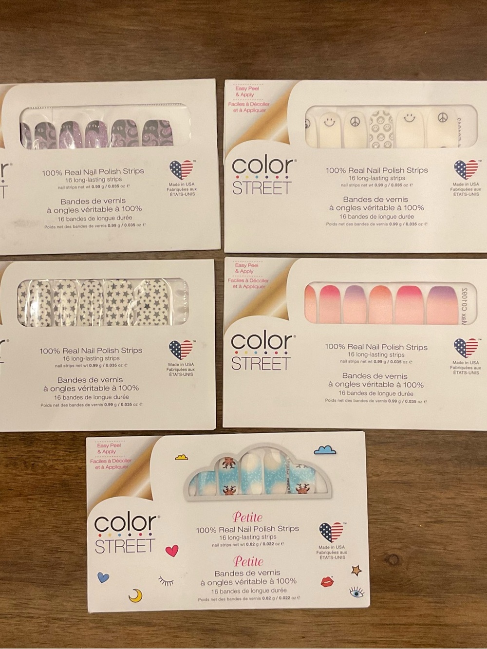 Color Street Nail Polish Strips - Assorted Designs, new in original packaging